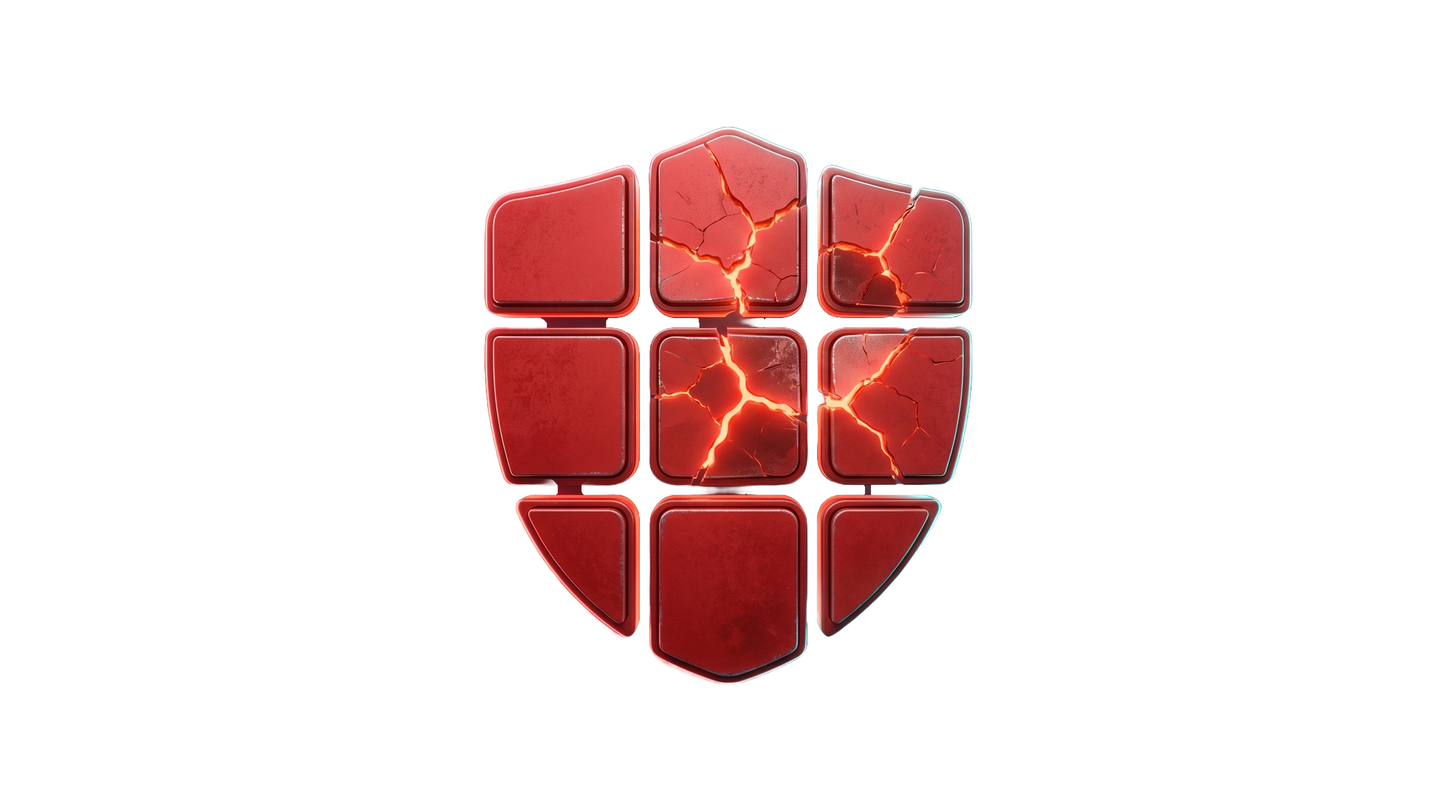 FortiBleed — cracked shield logo